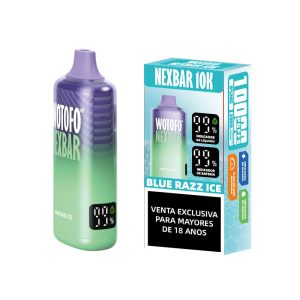 nexbar 10000 puffs blue razz ice