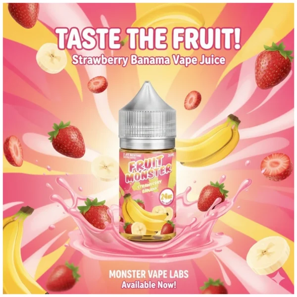 Fruit Monster Strawberry Banana Salt Apache Vape Shop