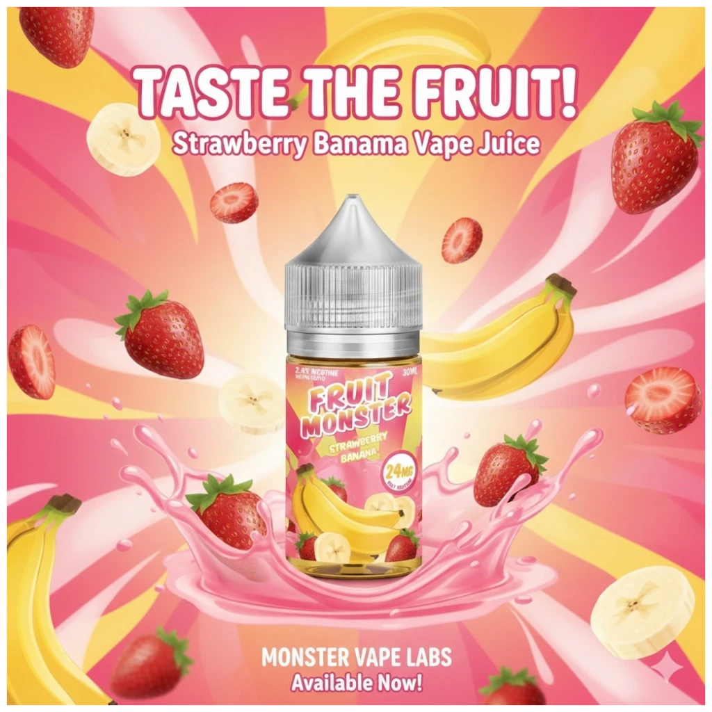 Fruit Monster Strawberry Banana Salt Apache Vape Shop